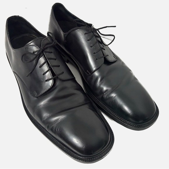 Authentic Men’s Leather Dress Oxford Lace Up Shoes Black...